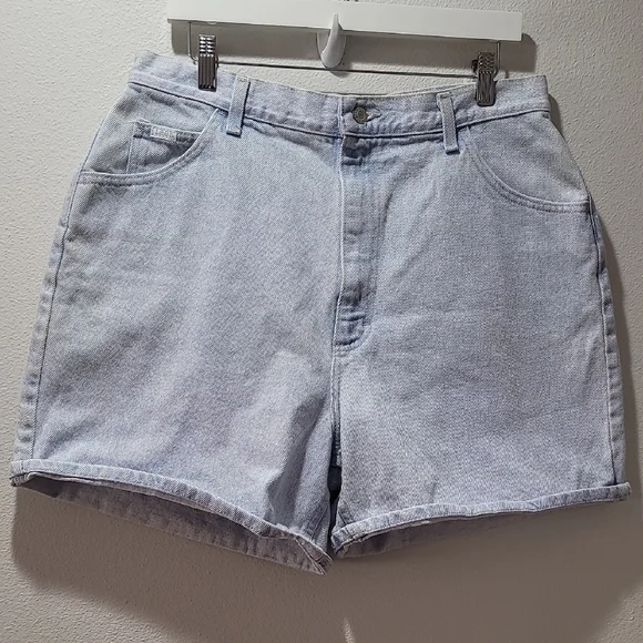 Vintage Lee Casual Mom Jean High-Waist Shorts Light Wash Old School Denim 18MED